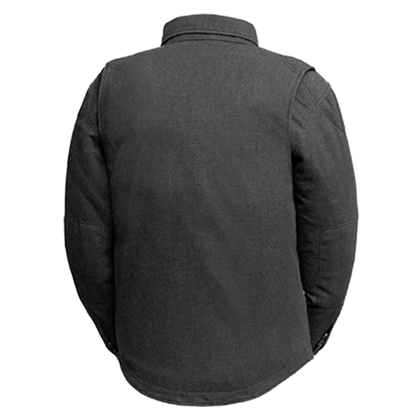 Men’s The Moto Shirt – Charcoal Recycled Canvas Riding Shirt