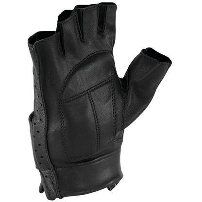 Leather Motorcycle Riding Gloves With Gel Palm