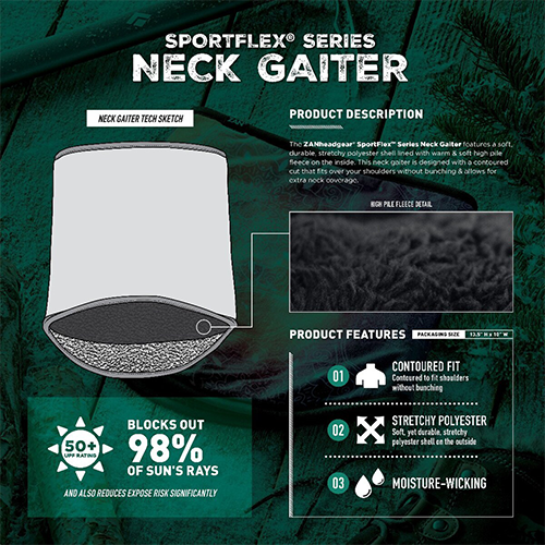 Midnight Fleece Lined Neck Gaiter Details