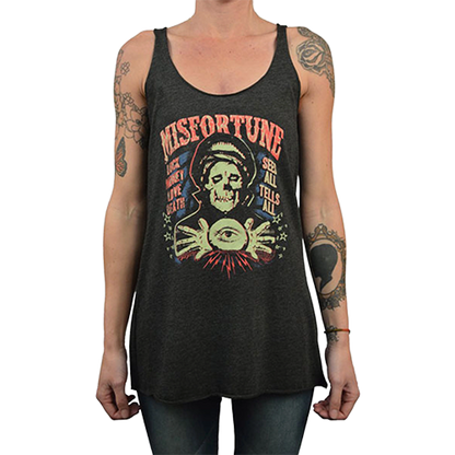 Women’s Heather Gray Tank Top With Mystic Artwork