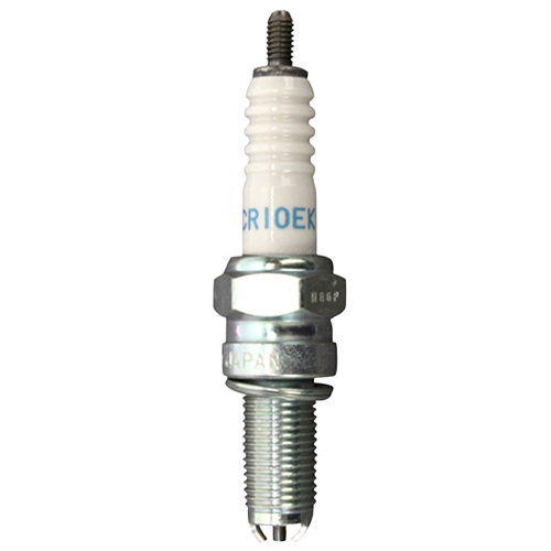 NGK CR10EK 2360 standard motorcycle spark plug with copper core and nickel electrode.