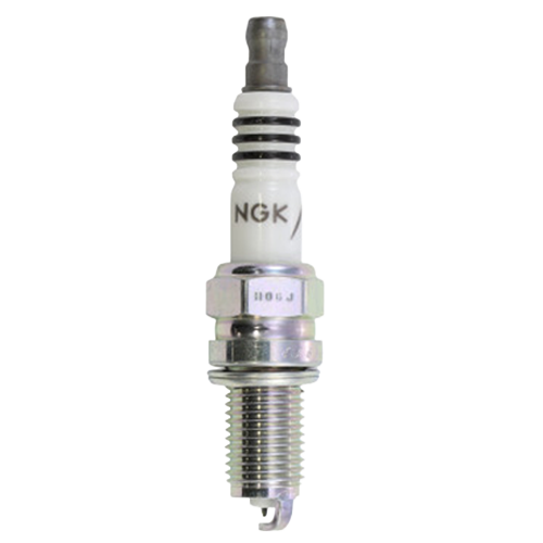 NGK Iridium IX DCPR7EIX spark plug with fine-wire iridium tip.