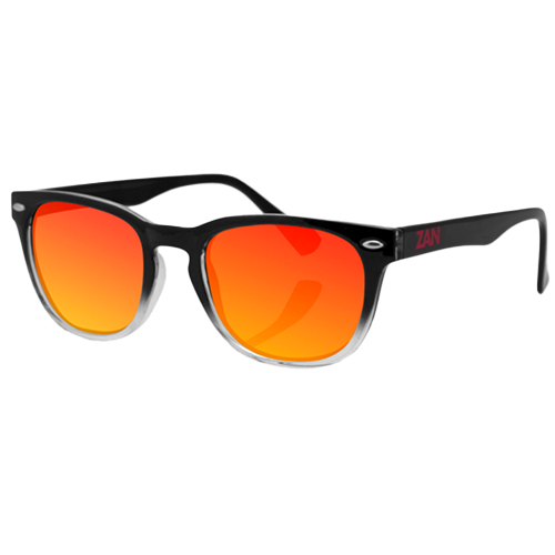 Shatter resistant NVS sunglasses in black and crimson colorway
