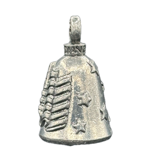 American Flag Motorcycle Bell Close-Up