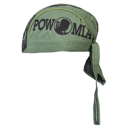 Motorcycle Headwrap With POW MIA Design Side View