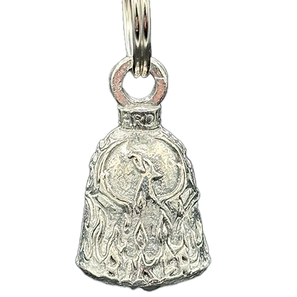 Phoenix Biker Bell Guardian Pewter Design