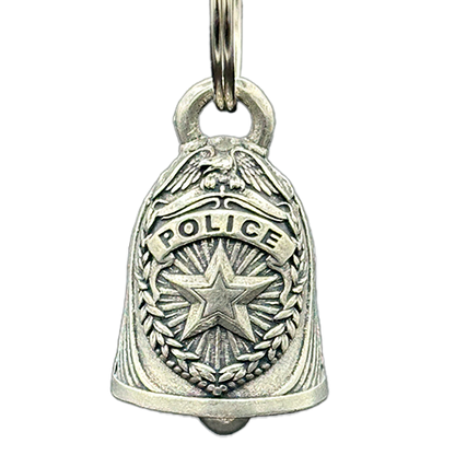 Police Bell In Pewter With Badge And Eagle Design