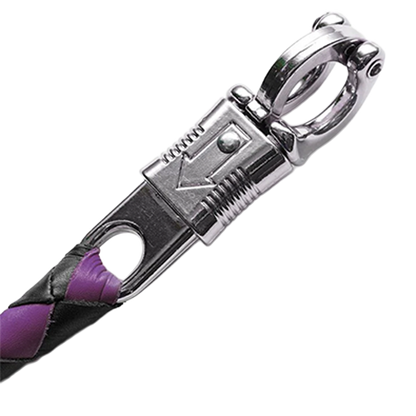 Motorcycle Get Back Whip – Silver Quick Release Clip