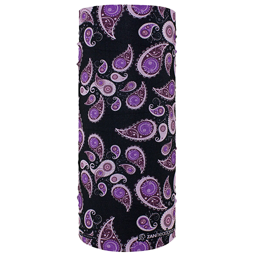Multi-way biker neck tube with paisley print