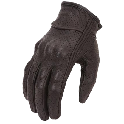 Men’s Leather Riding Gloves – Knuckle Armor & Padded Palm