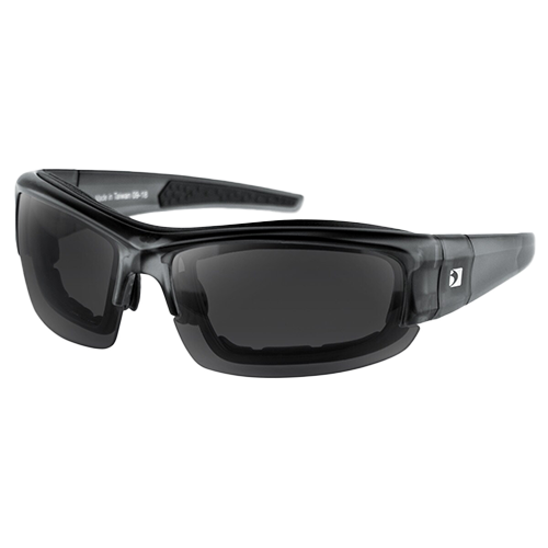 A pair of black Rally Multi-Lens Glasses with interchangeable lenses, featuring a half-jacket frame and a goggle strap.