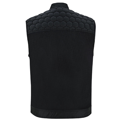 Black quilted vest 