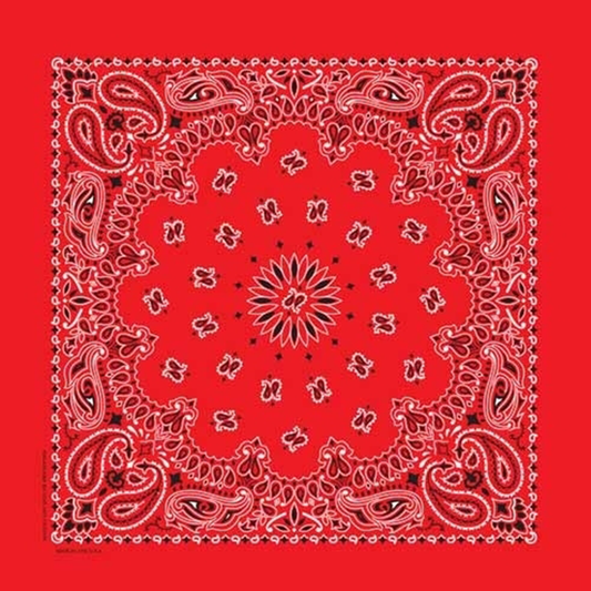 Classic Red Paisley Bandana