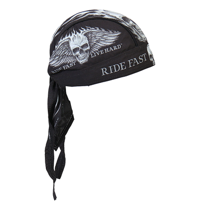 Hot Leathers Ride Fast Live Hard Headwrap