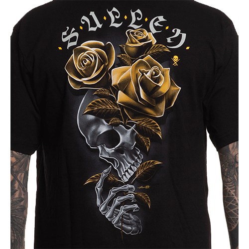 Sullen Rose Gold Black Cotton T Shirt