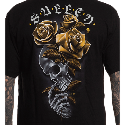 Sullen Rose Gold Black Cotton T Shirt