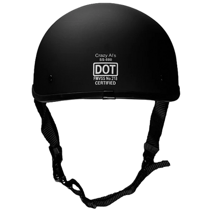 SOA Inspired Beanie Helmet Flat Black DOT Certified