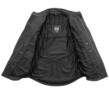 Charcoal Motorcycle Shirt – Water Resistant with Armor & Concealed Carry