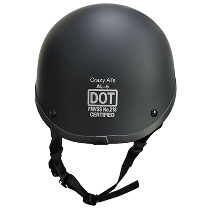 Flat Black DOT Approved Maltese Helmet With Ear Peak
