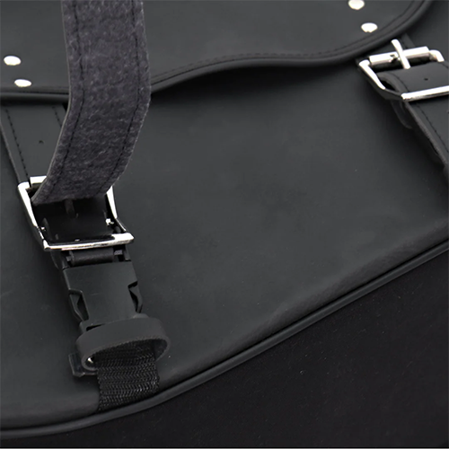 Hot Leathers Large 2-Buckle PVC Saddle Bags – 15x12x7 🖤👜