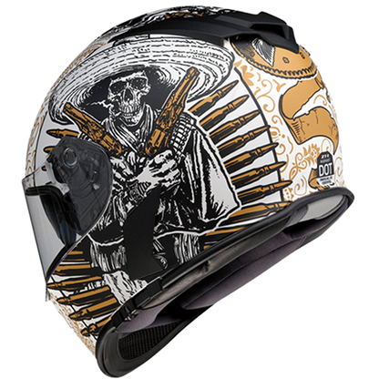 Z1R Warrant Sombrero Helmet – White/Gold 🪖⚡