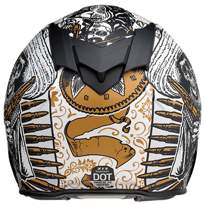 Z1R Warrant Sombrero Helmet – White/Gold 🪖⚡