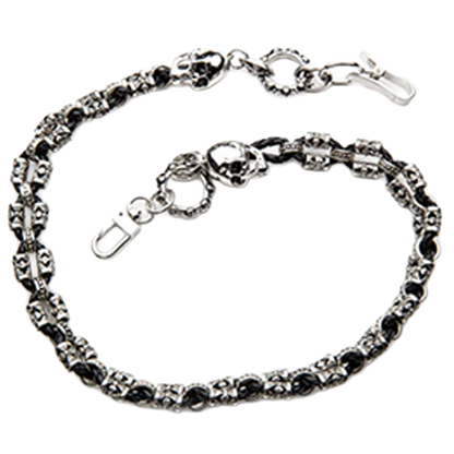 27" Dual Braided Leather Wallet Chain 🐍