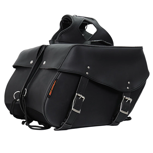 Hot Leathers Large 2-Buckle PVC Saddle Bags – 15x12x7 🖤👜