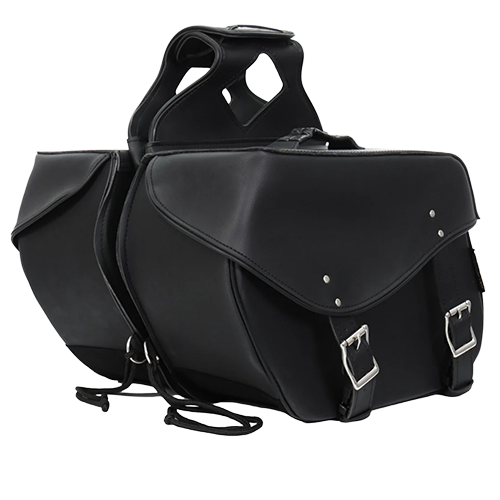 Hot Leathers Large 2-Buckle PVC Saddle Bags – 15x12x7 🖤👜