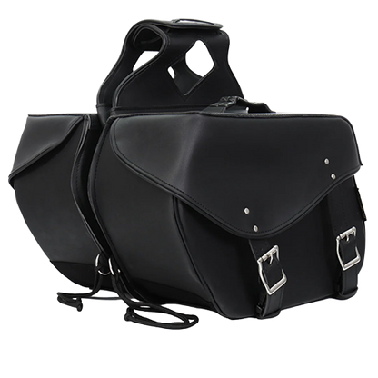 Hot Leathers Large 2-Buckle PVC Saddle Bags – 15x12x7 🖤👜