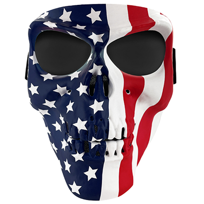 Skull Face Mask in 'Merica with Smoke Coating G-Tech™ Lens 🇺🇸💀