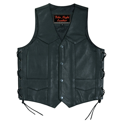 Kids Side Lace Leather Vest 🖤🔥