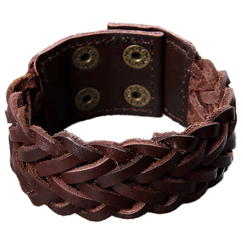 Woven Distressed Wide Bracelet