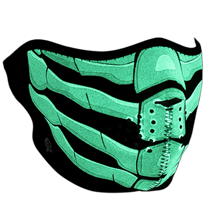 Bone Breath Glow in the Dark Half Face Mask 💀🌙