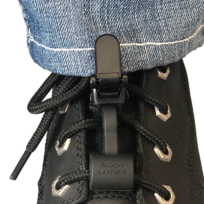 Biker Boot Loops in Basic Black Clasp 🖤🔗