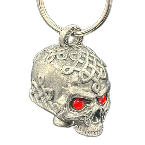 Celtic Skull with Ruby Eyes Bell