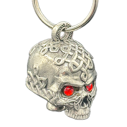 Celtic Skull with Ruby Eyes Bell