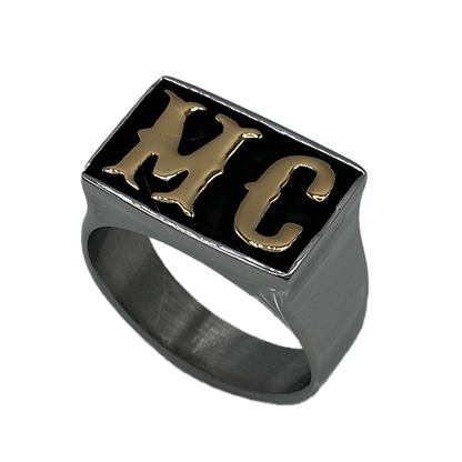 Black & Gold MC Ring