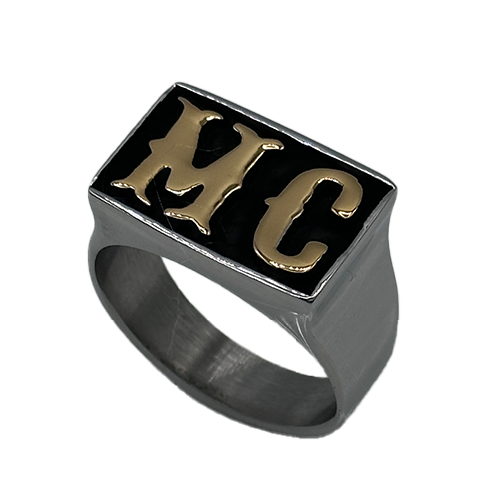 Black & Gold MC Ring