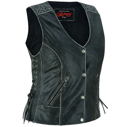 Grommet & Lacing Concealment Vest in Rub Off Gray ⚙️🖤