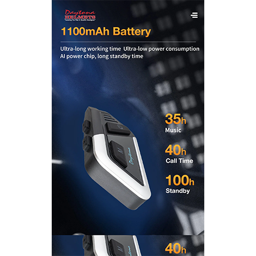 Daytona Helmets Universal Solo Rider Intercom Bluetooth System
