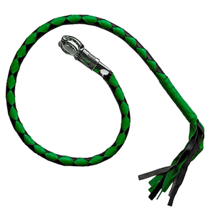 Green & Black Leather Get Back Whip 💚🖤