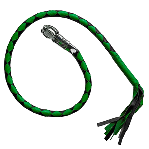 Green & Black Leather Get Back Whip 💚🖤