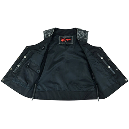 Grommet & Lacing Concealment Vest in Rub Off Gray ⚙️🖤