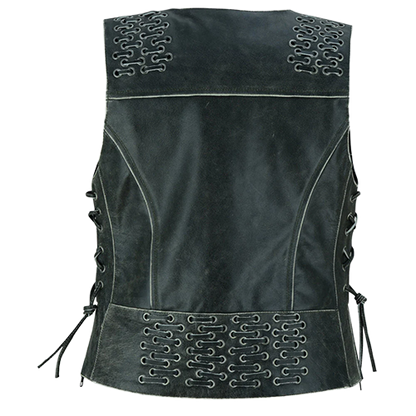 Grommet & Lacing Concealment Vest in Rub Off Gray ⚙️🖤