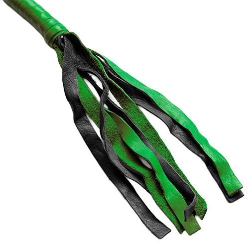 Green & Black Leather Get Back Whip 💚🖤