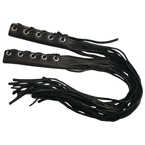 Naked Leather Motorcycle Clutch Cover with 17" Fringe