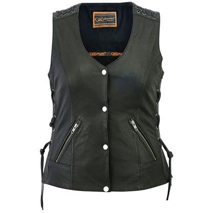 Grommet & Lacing Concealment Vest – Black ⚙️🖤