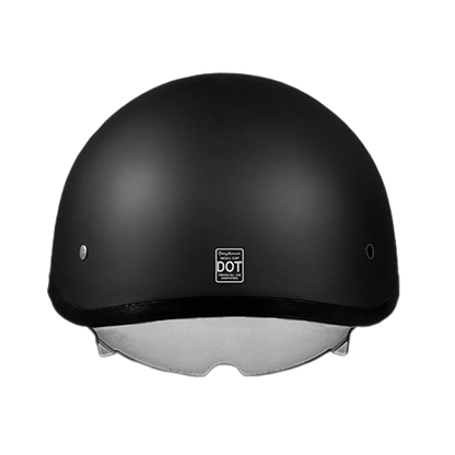 Daytona Skull Cap with Inner Shield in Dull Black 🖤💀