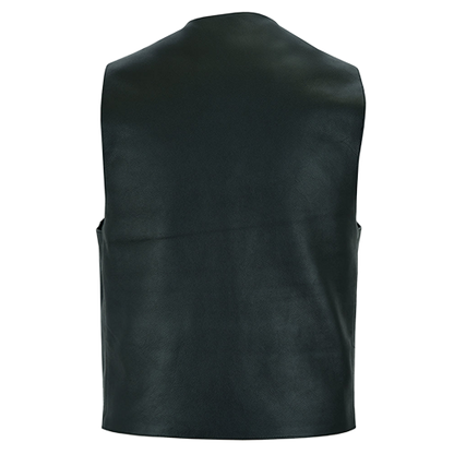 Traditional Single Back Panel Concealed Carry Vest in Black 🖤🏍️